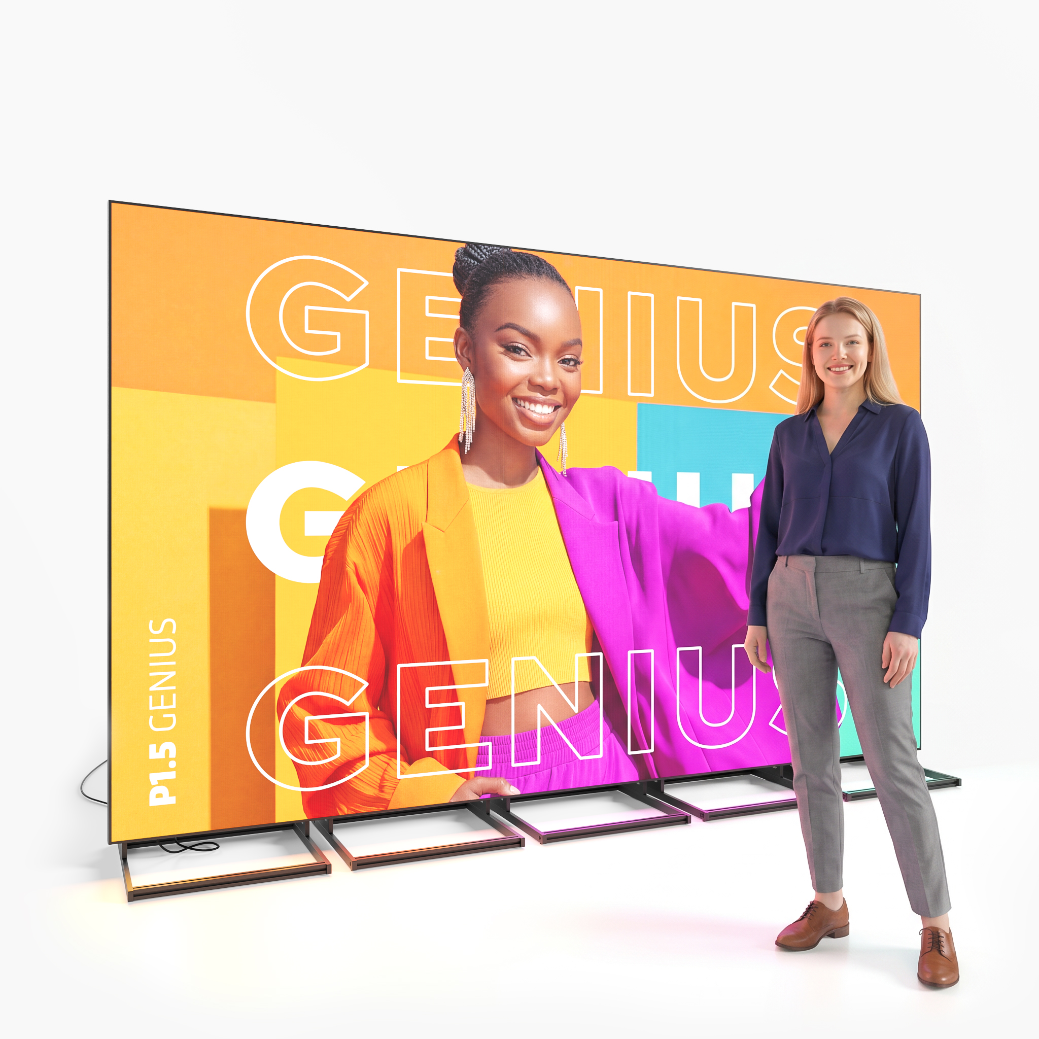 Videowall GENIUS - Rahmenlos - LED P1.5 - LED 5er