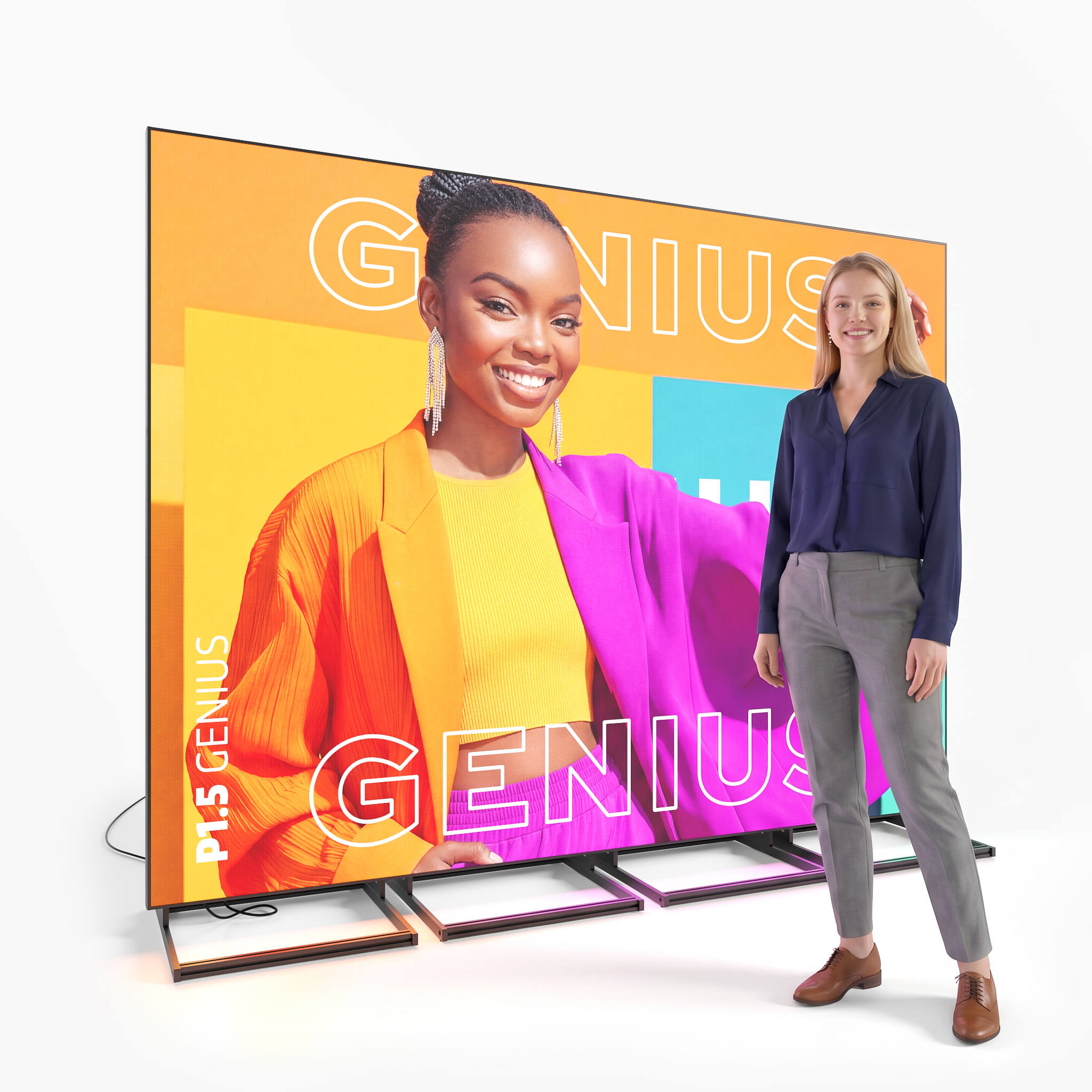 Videowall GENIUS - Rahmenlos - LED P1.5 - LED 4er